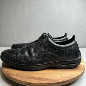 Cole Haan G Series NikeAir Men Size 13M Lace Up Loafer Pebbled Black Leather EUC
